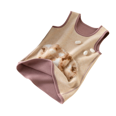 德绒保暖背心女士加厚加绒特厚贴片护胃棉马甲羊毛打底衫内穿冬季