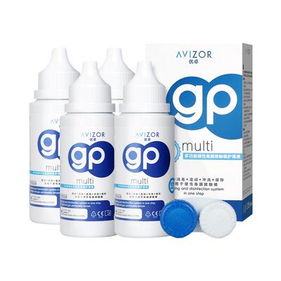 优卓硬性隐形眼镜gp护理液60ml*4瓶rgp角膜塑性ok镜清洗液除蛋白
