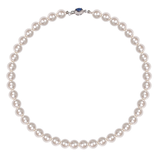 天然海蓝宝石冷光澳白珍珠项链2025新款爆款颈链轻奢配饰锁骨链女