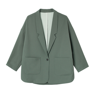 网红小西装外套女2026春季新款韩版宽松港风休闲学生垂感西服上衣