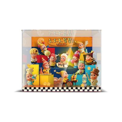 LYB乐一百适用泡泡玛特123！星星人系列亚克力场景展示盒手办收纳