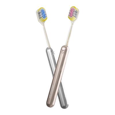 刷出大白牙！橄榄头螺旋弹力软毛山型凸面牙刷高档护龈成人宽头女