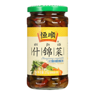 恒顺酱菜什锦菜375g*3瓶装佐餐即食下饭菜杂菜腌制泡菜开味小咸菜