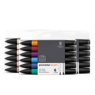 温莎牛顿winsornewton专业绘图漫画马克笔套装6色/12色/24色全新上市设计师手绘插画师专用