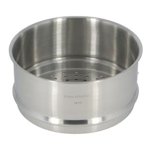 家用圆形18/10不锈钢蒸笼加厚加高蒸屉可叠加16cm蒸碟蒸盘蒸锅