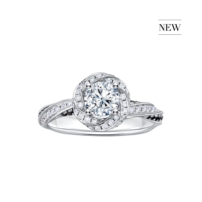 DR奢华款求婚钻戒k金婚戒群镶