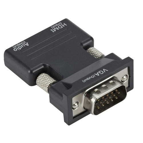 hdmi转vga线带音频 HDMI母转VGA公to电脑机顶盒转换器接头