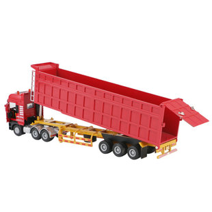 1:50重型卡车仿真合金属汽车模型大货车翻斗车运输车儿童玩具摆件