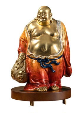 黄铜弥勒佛招财摆件乔迁开业礼物