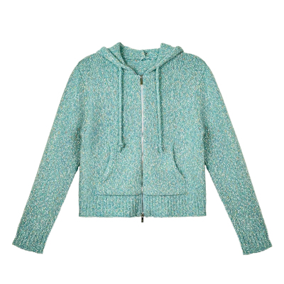 薄荷奶绿羊毛针织开衫