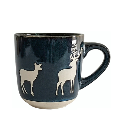 二郎家〖9.9抢圣诞限定〗创意麋鹿马克杯大容量杯子咖啡杯早餐杯