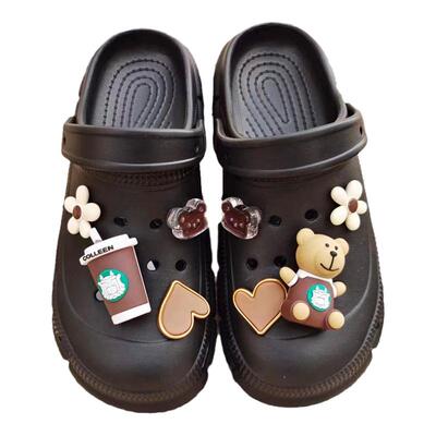 高跟洞洞鞋新款增高卡通花园鞋