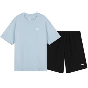 安踏夏季运动套装男青少年男装2026新款流行穿搭帅气学生潮流套装
