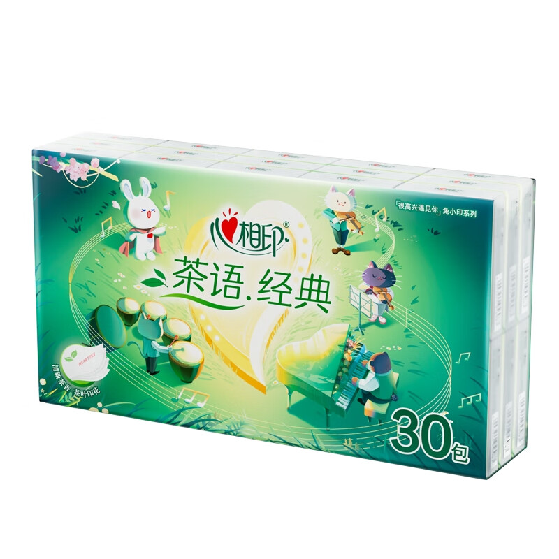 心相印小兔印花4层30包手帕纸