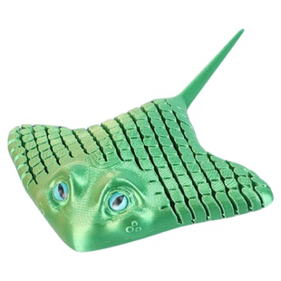 3D打印魔鬼鱼模型仿真鳐鱼模型礼物蝠鲼摆件鱼缸关节可动解压玩具