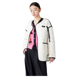 古木夕羊国风斜门襟衍缝设计棉服女高级感气质显瘦减龄外套