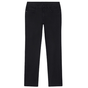 百斯盾官方男装牛仔裤2025年秋冬新款加厚保暖舒弹有型黑牛仔长裤