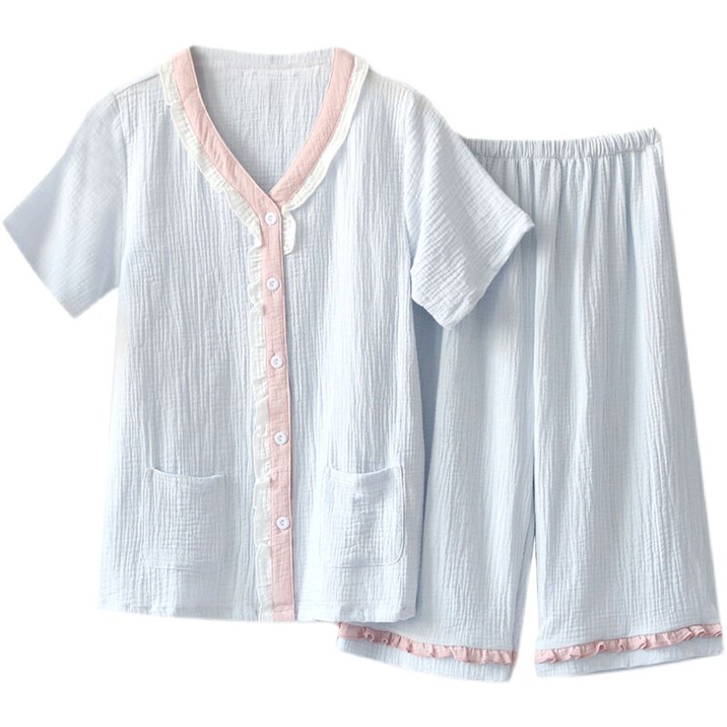 女士纯棉柔软透气亲肤家居服套装