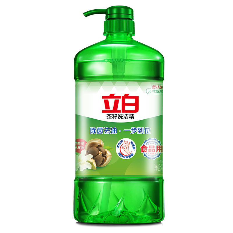 立白茶籽洗洁精果蔬可用除菌去油食品用家用洗洁精按压洁净无残留