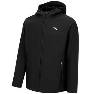 安踏加绒连帽外套男2026春季新款防泼水茄克风衣加厚保暖户外夹克