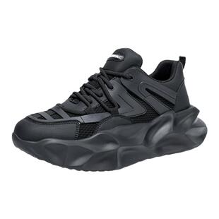 马克华菲厚底运动鞋男款春夏季透气网面鞋男老爹鞋潮流休闲增高鞋