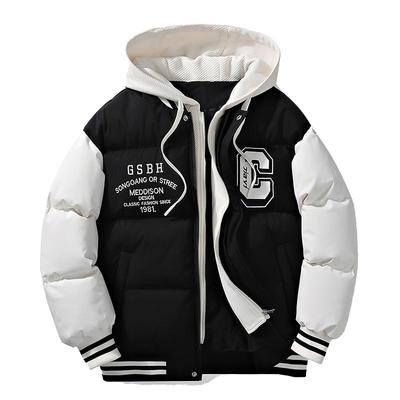 【新品】假两件羽绒棉服男冬外套