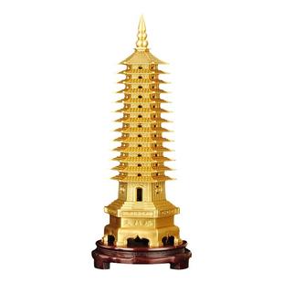 纯黄铜文昌塔13十三层九9层书房办公室桌面全铜学习摆件宝塔礼品