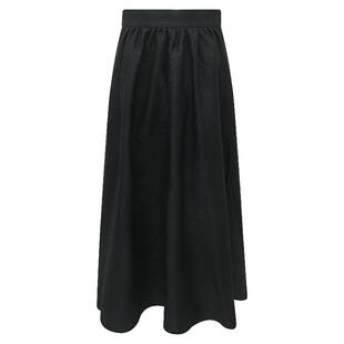 COCOBELLA暗纹提花肌理褶皱半身裙女A字大摆遮胯蓬蓬裙HS7006