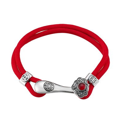 顺庆银楼S925银如意手绳