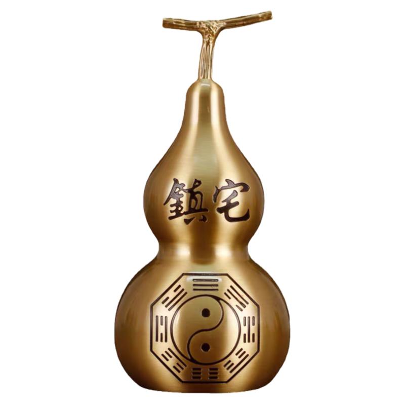 八卦招财纯铜葫芦摆件纯铜八卦