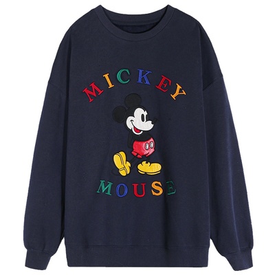 今屿花花加绒套头卫衣女