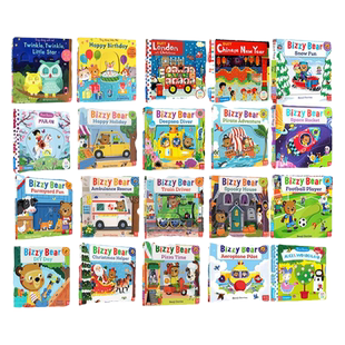Bizzy Bear小熊很忙busy忙碌的小熊 英文原版 机关操作纸板翻翻书 幼儿童英语启蒙认知绘本可搭sing along/Peekaboo/First Stories
