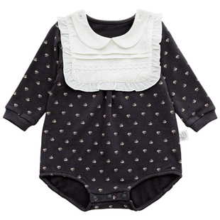 外出包屁衣娃丽比婴儿衣2025新款纯棉两件套连体衣春秋女宝宝长袖