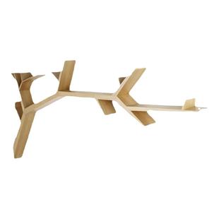 创意树形艺术书架置物架多层搁板儿童墙面收纳书柜实木落地绘本架