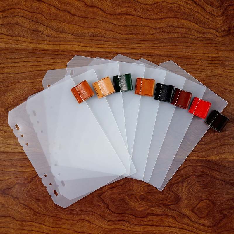 A5A6A7牛皮笔插式活页分活页隔板通用加厚丝透明档板标准磨砂60PP