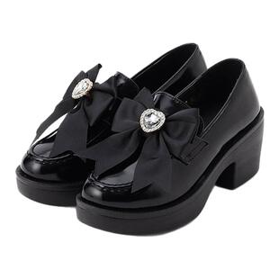 【日本直邮】cst&p女士时尚休闲鞋黑色高跟轻便潮流经典耐磨皮鞋