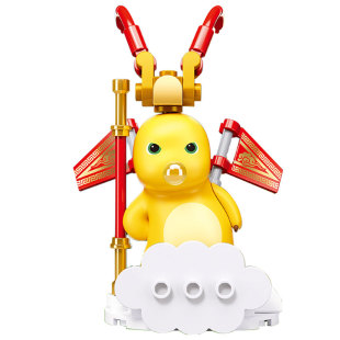 快乐小鲁班小奶龙积木盲盒第二季 双龙出击潮玩 儿童玩具礼物拼装