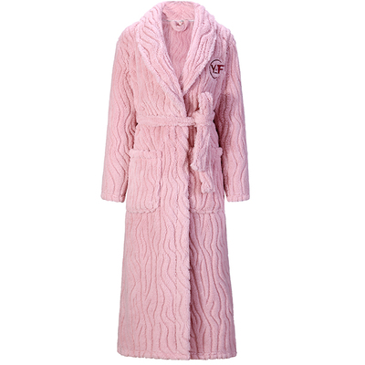 女加长款长毛绒保暖睡袍厂家直销