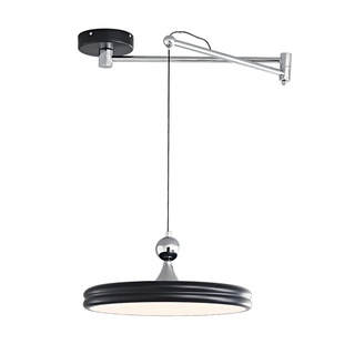 光年 意式极简摇臂餐厅吊灯现代简约可移位餐桌吧台伸缩灯飞碟灯