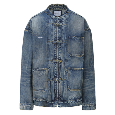 tires日产唐装牛仔衣日系复古