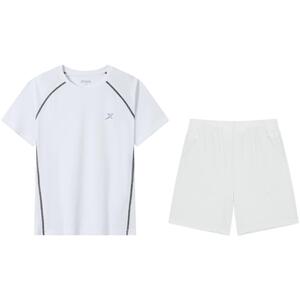 特步童装儿童套装男童夏季新款速干透气短袖短裤女童运动服两件套
