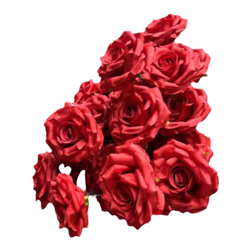 婚庆仿真花红色路引花订婚装饰花婚礼堂吊顶花舞台布置摆件地排花
