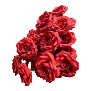 婚庆仿真花红色路引花订婚装饰花婚礼堂吊顶花舞台布置摆件地排花