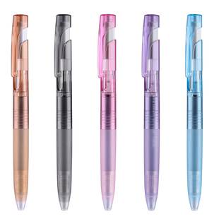 日本zebra斑马中性笔冰透限定blen减振笔速干顺滑JJZ66减震笔透明笔杆低重心按动 式黑笔0.38/0.5mm