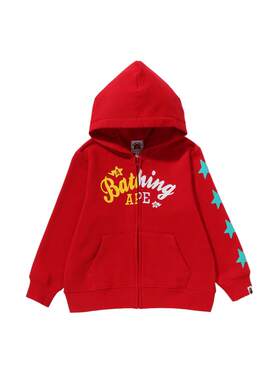 印花图案拉链连帽卫衣外套BAPE