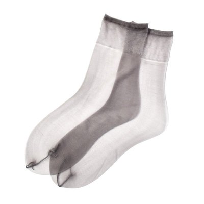 长筒袜油亮超柔蕾丝花边加长透趾