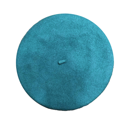 石原里美同款蓝色贝雷帽秋冬百搭