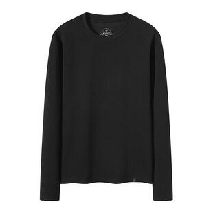 素湃Supield秋季新款长袖打底衫情侣款T恤内搭爆款白色薄款宽松