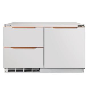 美菱台下嵌入式冰箱家用三门风冷智能变频抽屉矮岛台冰箱卧式