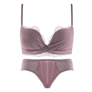 秋季美背内衣女聚拢小胸显大无钢圈蕾丝文胸调整型上托防下垂bra
